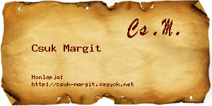 Csuk Margit névjegykártya